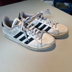 Adidas White and Black Superstar Sneakers